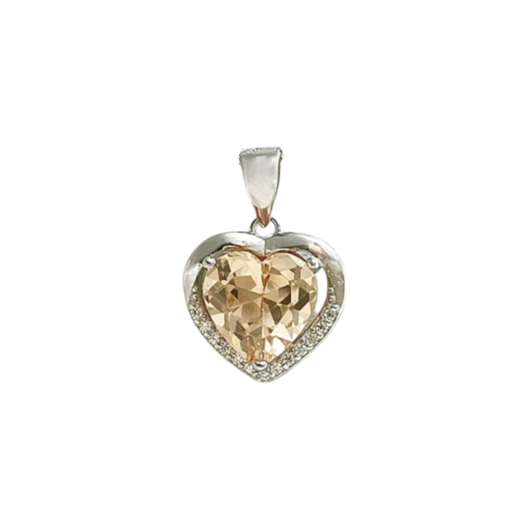 Producto - Dije Corazón Brillante Plata 925