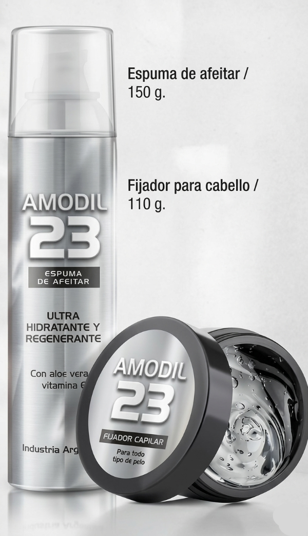 Producto - Combo Amodil 23 Espuma de Afeitar + Fijador para Cabello