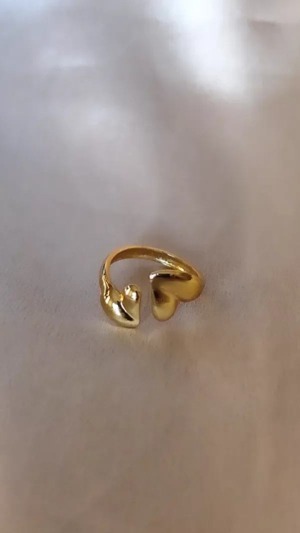 Producto - Anillo LÚMERA Dorado Cuores