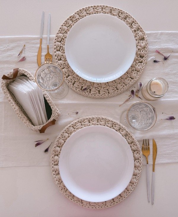 Producto - Plato de Sitio / Crochet artesanal