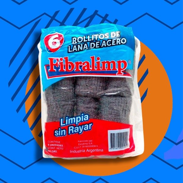 Producto - LANA DE ACERO FIBRALIMP X 30 GRS X 20 UNI