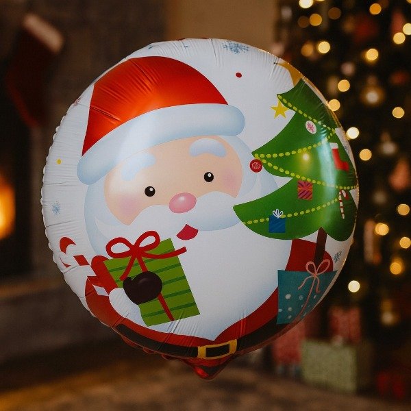 Producto - Globo redondo Papá Noel 45cm
