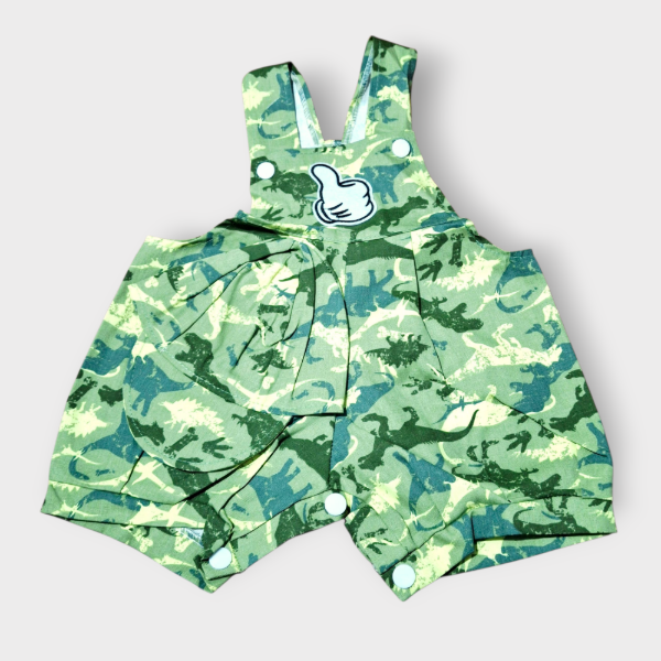 Producto - Jardinero Bebé de Gabardina Mano + Gorra T5