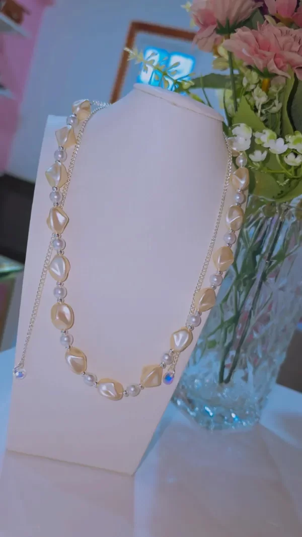 Producto - Collar perlas blanca y cultivo AB