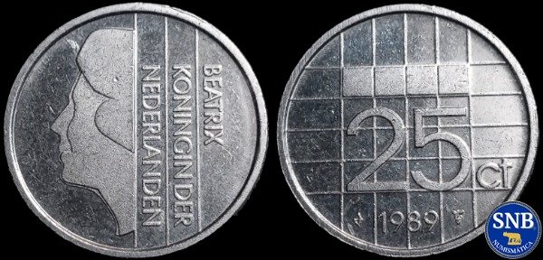 Producto - Países Bajos - 25 Céntimos (1989) KM #204