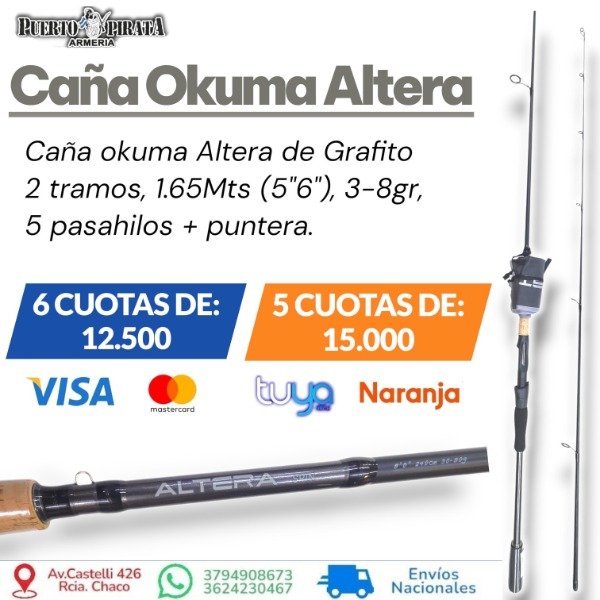Producto - Caña okuma Altera 2Tramos 1.65Mts