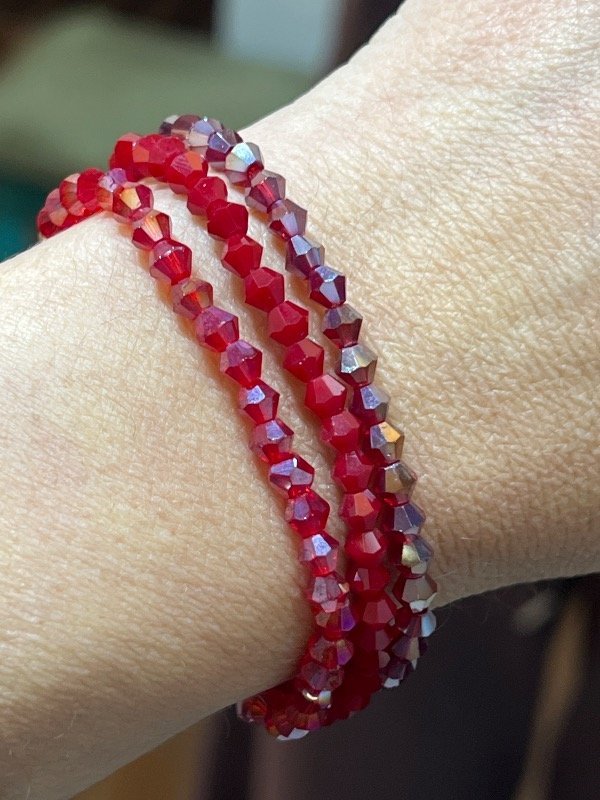 Producto - Pulsera elástica roja x 3