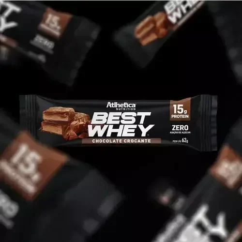 Producto - Best Whey Bar Caramelo Crocante 62 g x 12 unidades - ATLHETICA