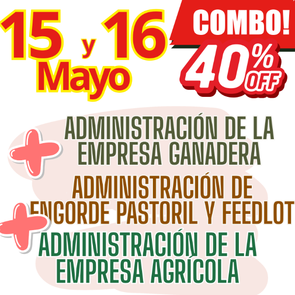 Producto - COMBO 3 CURSOS: Admin Ganadera + Engorde Pastoril y Feedlot + Admin Agrícola