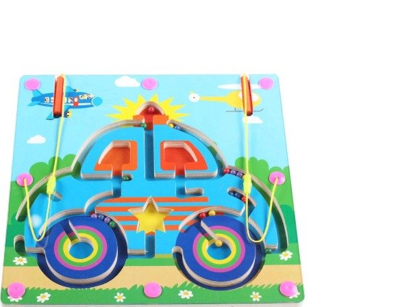 Producto - Laberinto magnetico  juego didactico de madera Auto