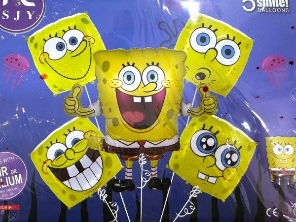 Producto - Set de Globos Bob Esponja x5