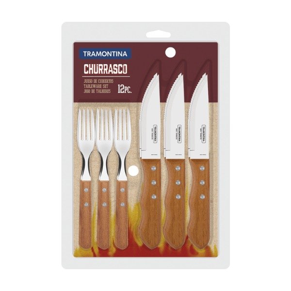 Producto - Juego para asado 12 piezas Tramontina Churrasco 22399/042