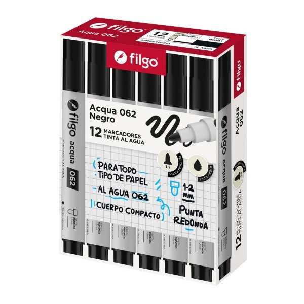 Producto - Marcador FILGO al Agua punta redonda gruesa