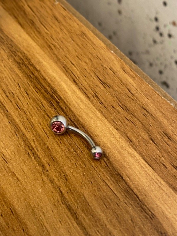 Producto - Piercing ombligo doble strass rosa