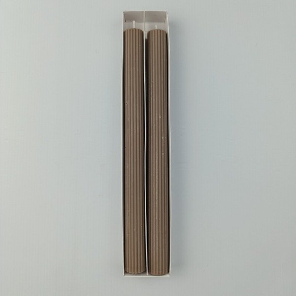 Producto - Vela Candelabro Estriada x2 Beige