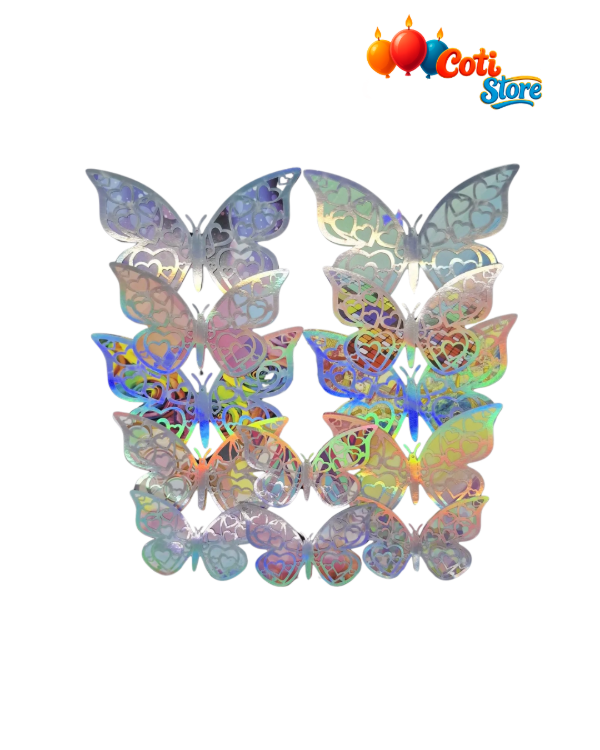 Producto - Mariposa de papel doble capa multicolor x12