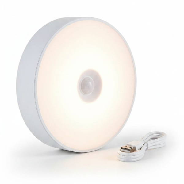 Producto - Aplique Luz Led Lampara con Sensor Movimiento Pared Usb Estructura Blanco Frio