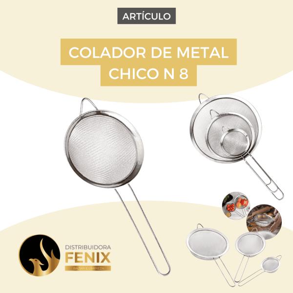 Producto - Colador de metal chico número 8