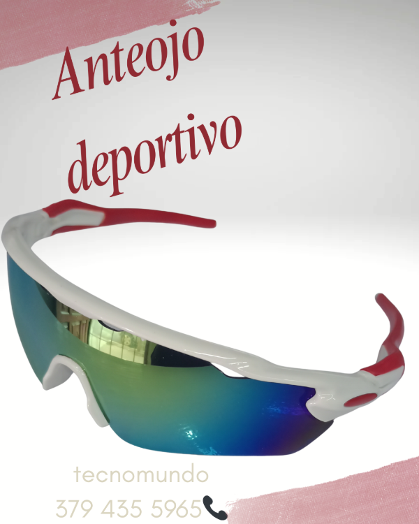 Producto - anteojo deportivo modelo blanco y rojo
