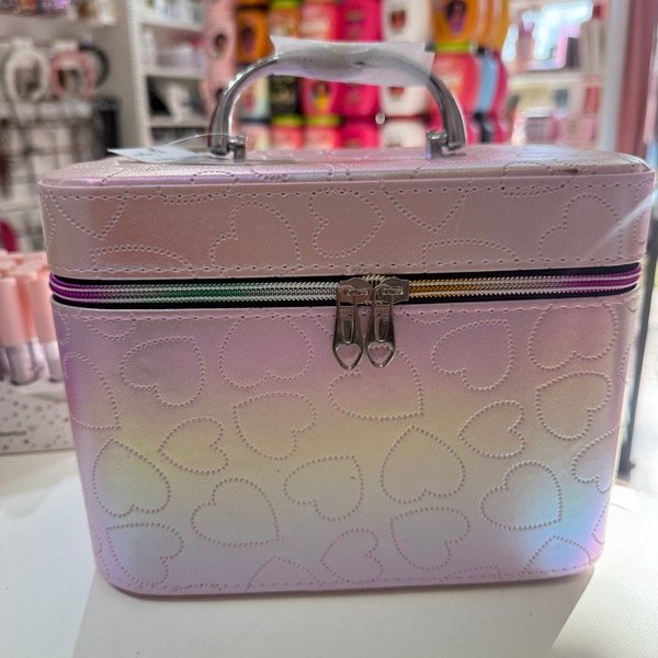 Producto - Valija Corazones Grande Rosa Tornasolada Paris Night