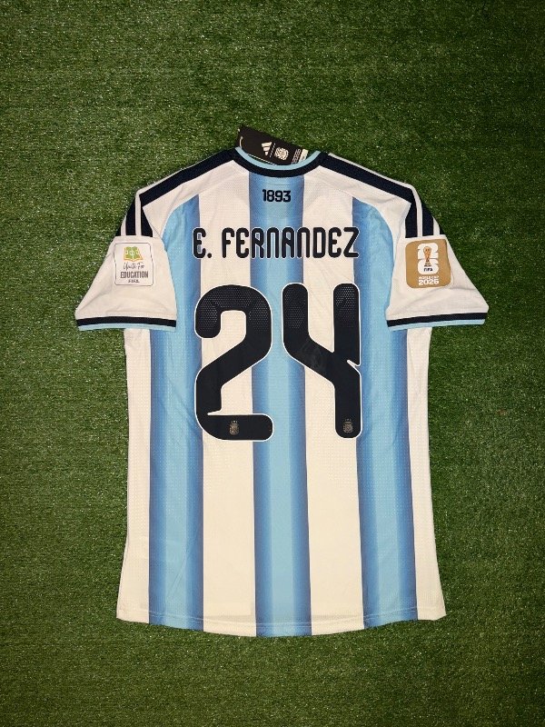 Camiseta climacool+ titular Argentina vs Egipto (E. Fernandez 24) — imagen 6