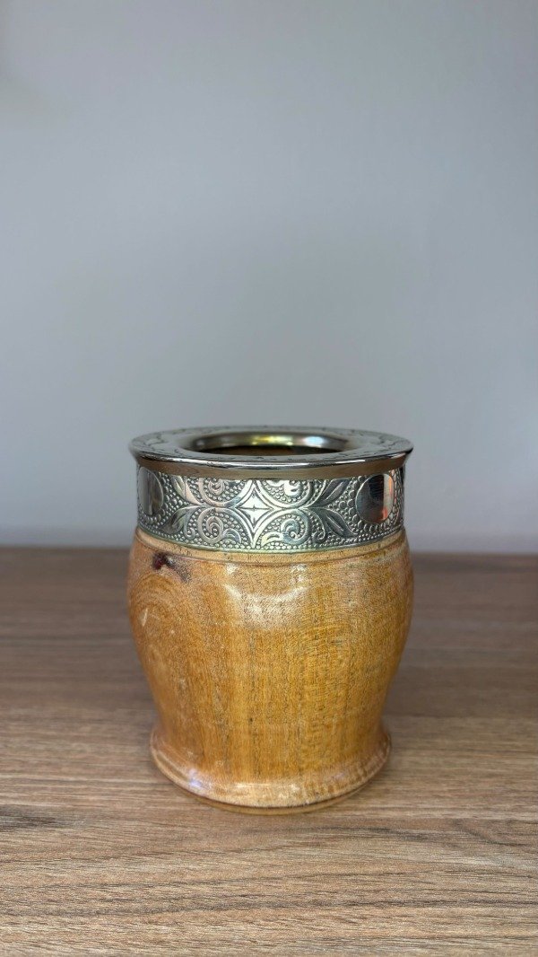 Producto - Mate Imperial de Algarrobo con Virola de Alpaca Cincelada - 0