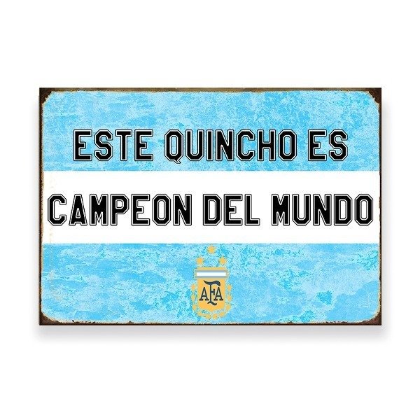 Producto - Chapa Retro este quincho es campeón del mundo 30x20