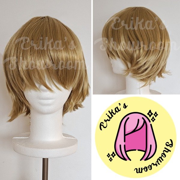 Producto - Peluca corta desmechada con flequillo rubio 24