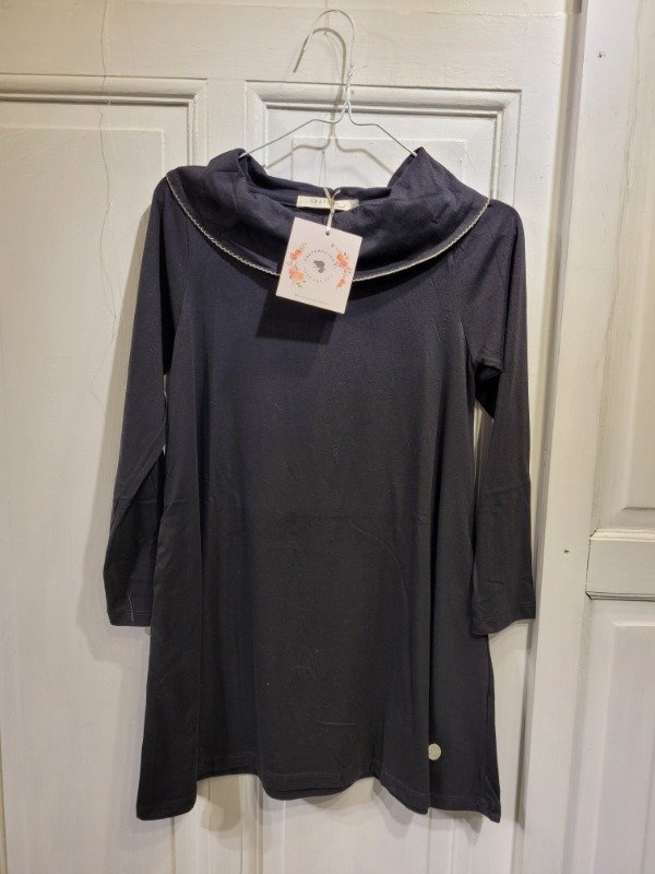 Producto - Vestido CASTORO negro cuello volcado Nuevo c/etiq Talle 6 años- PRECIO: 35X
