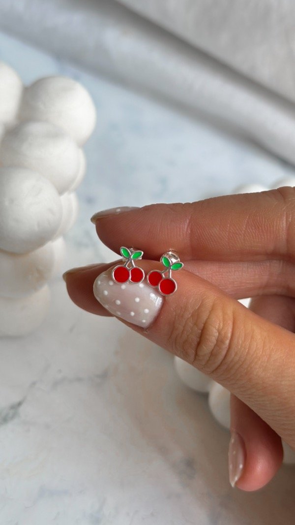 Producto - Pasantes Cherry esmaltados (par)