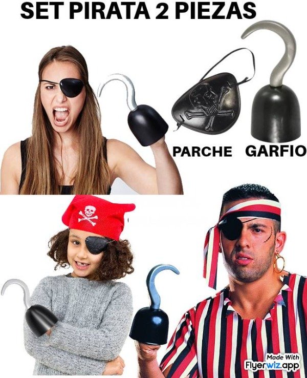 Producto - Set pirata 2 piezas terror