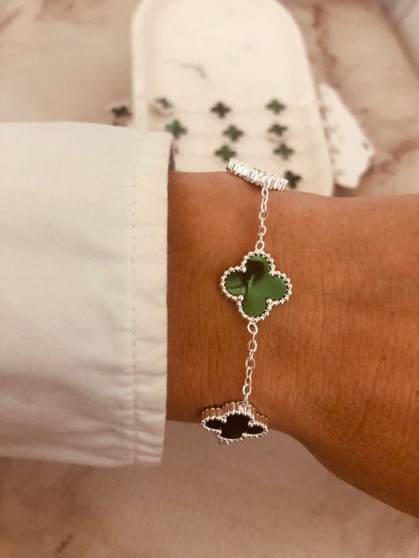 Producto - Pulse van cleef verde inglés con extensión Acero Blanco