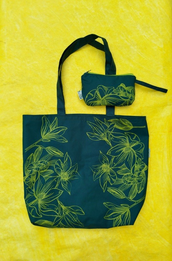 Producto - Bolso Plegable "Herbario Petróleo"