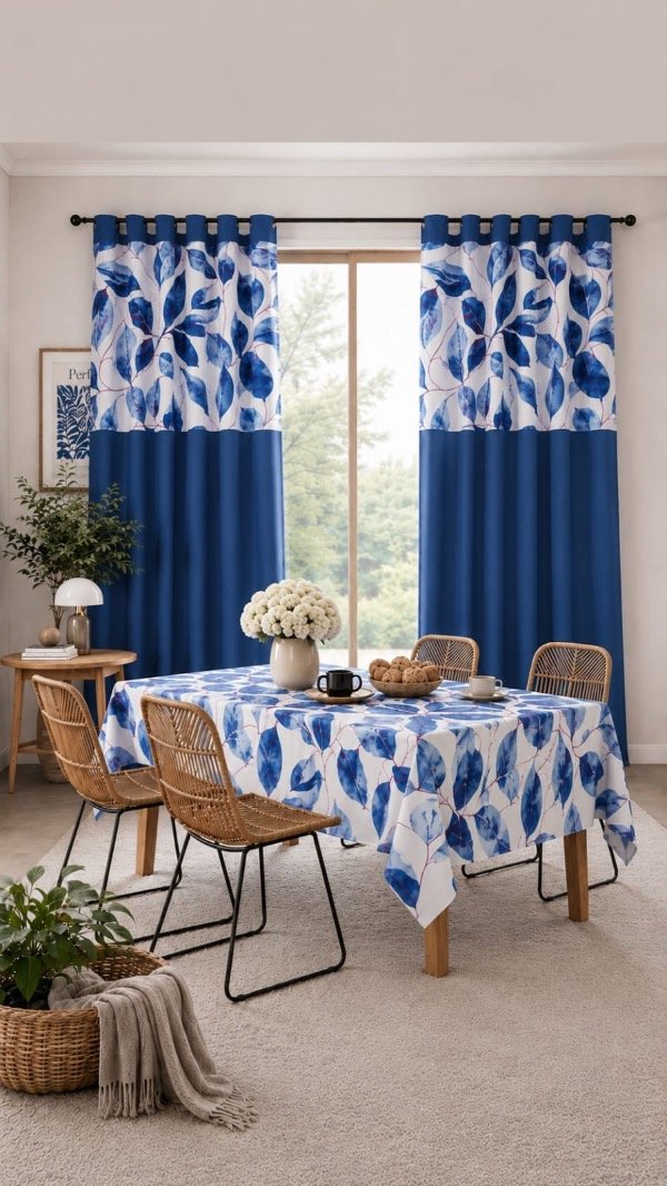 Producto - Combo tropical cortina larga con faldón y mantel - 0
