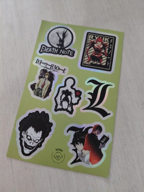 Producto - Planchitas de stickers - Death Note
