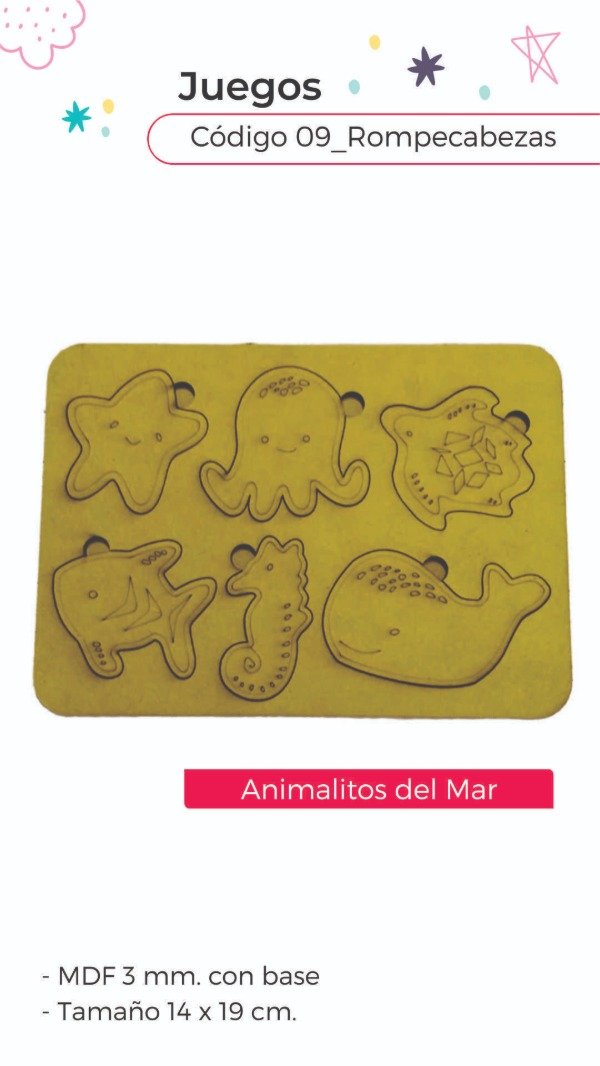 Producto - Rompecabezas Animalitos del Mar