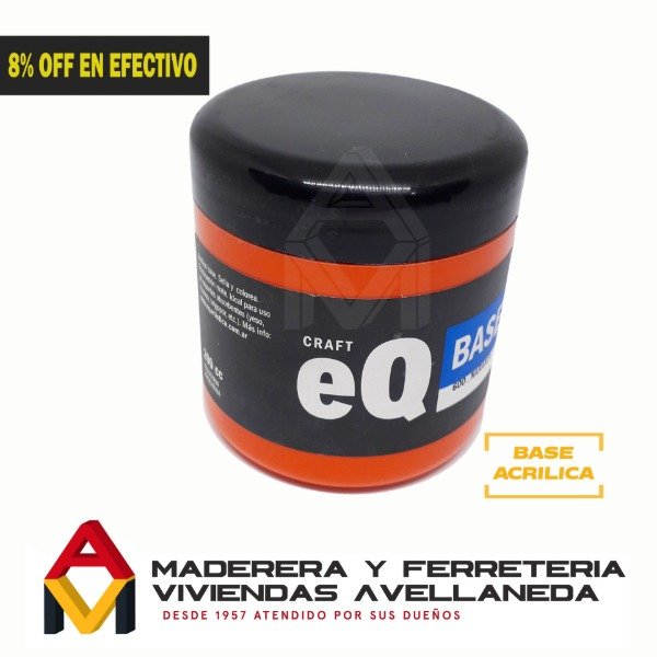 Producto - Base acrílica NARANJA EQ ARTE 200cc