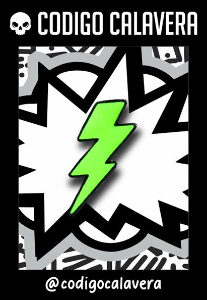 Producto - Pin Rayo Verde UV