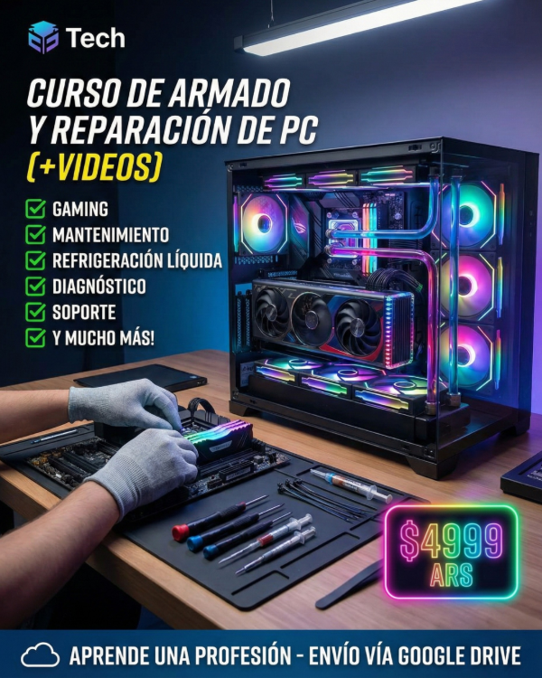 Producto - N58: PACK CURSOS ARMADO, REPARACIÓN Y MANTENIMIENTO DE PC!