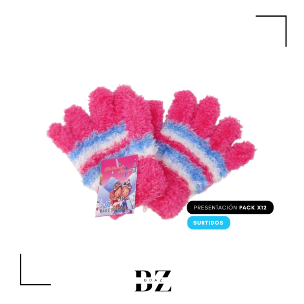 Producto - GUANTE INFANTIL VARIOS COLORES X 12 PARES 1759-4