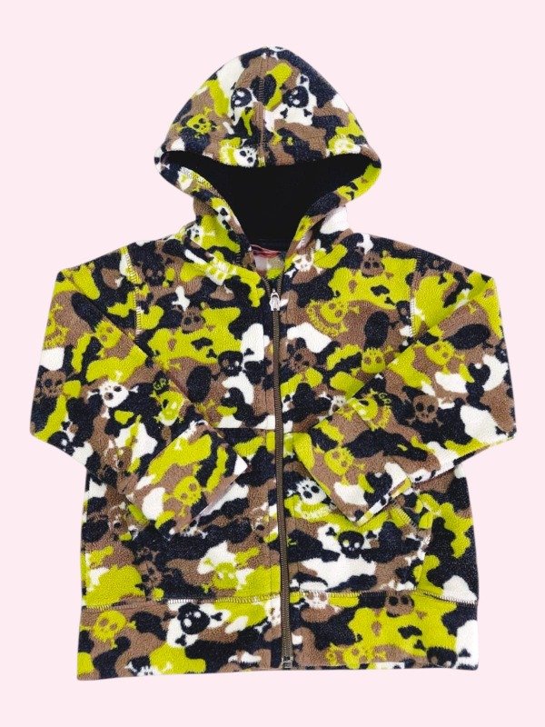 Producto - Camperita micropolar verde con negro Grisino 3/4 años