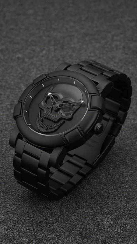 Producto - Reloj Skull Negro Acero