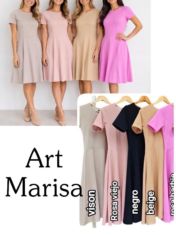 Marisa vestido de scuba manga corta