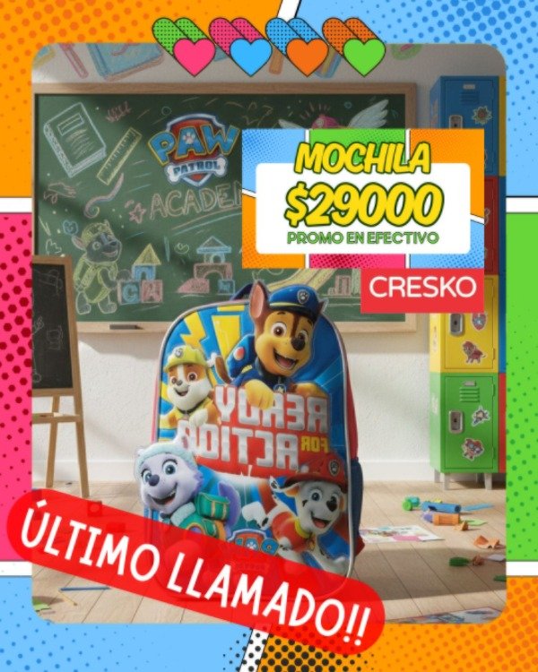 Producto - Mochila Paw Patrol Cresko