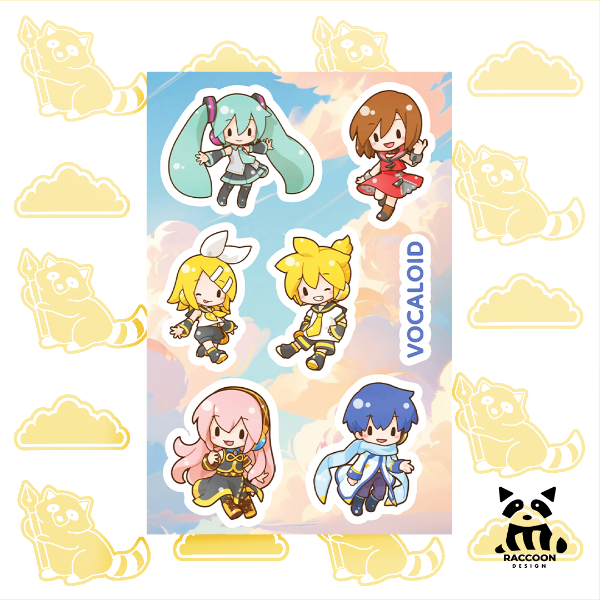Producto - Plancha de Stickers Vocaloid 4