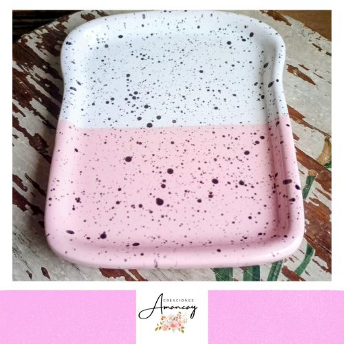 Producto - CMA408 - PLATO PARA TOSTADA SALPICADO ROSA