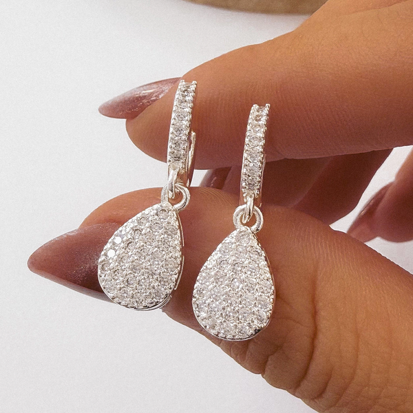 Producto - Aros Gota con Micro Cristales