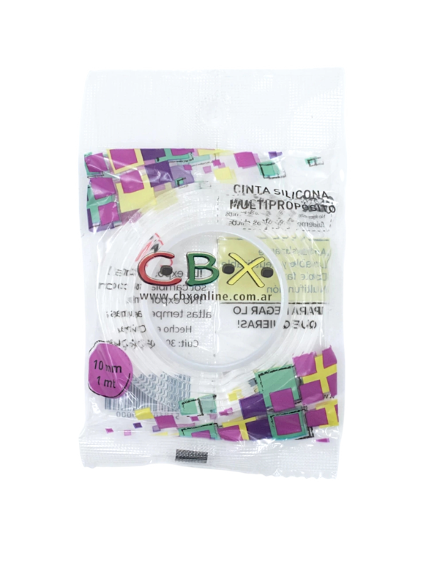 Producto - CINTA ADHESIVA DOBLE FAZ SILICONA MULTIUSO LAVABLE 10MM X 1 METRO - 0