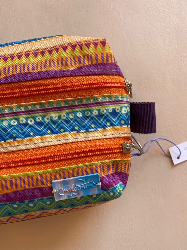 Producto - Cartuchera doble cierre rayas