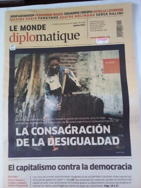 Producto - Le Monde Diplomatique #278 - La consagración de la desigualdad - Agosto 2022